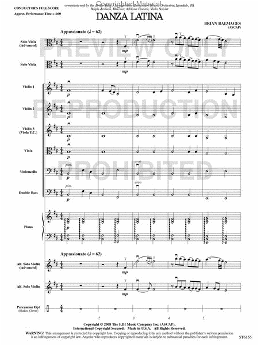 Danza Latina Danza Latina String Orchestra scores gallery preview page 2