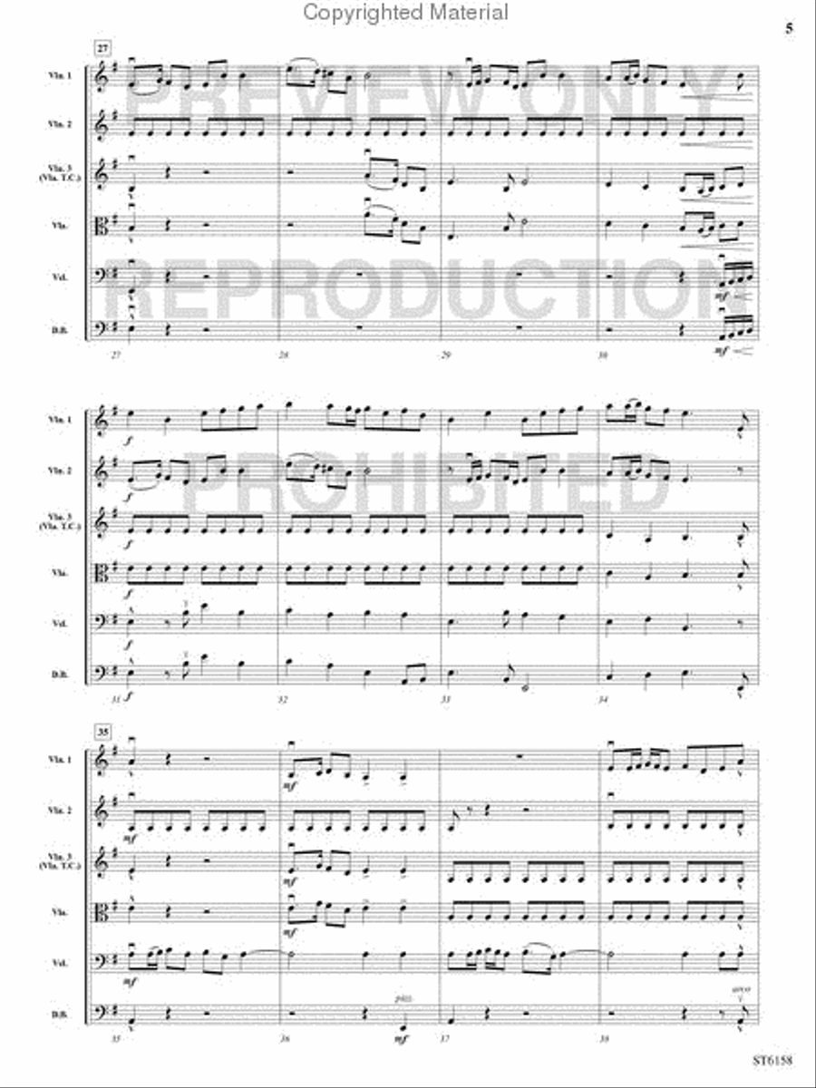 To Tame the Raging Rapids String Orchestra scores gallery preview page 4