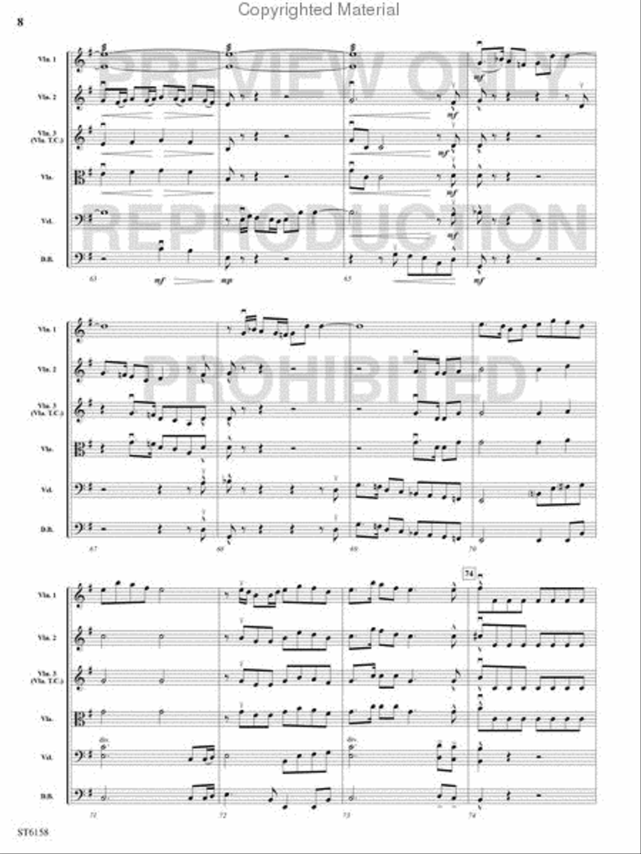 To Tame the Raging Rapids String Orchestra scores gallery preview page 7