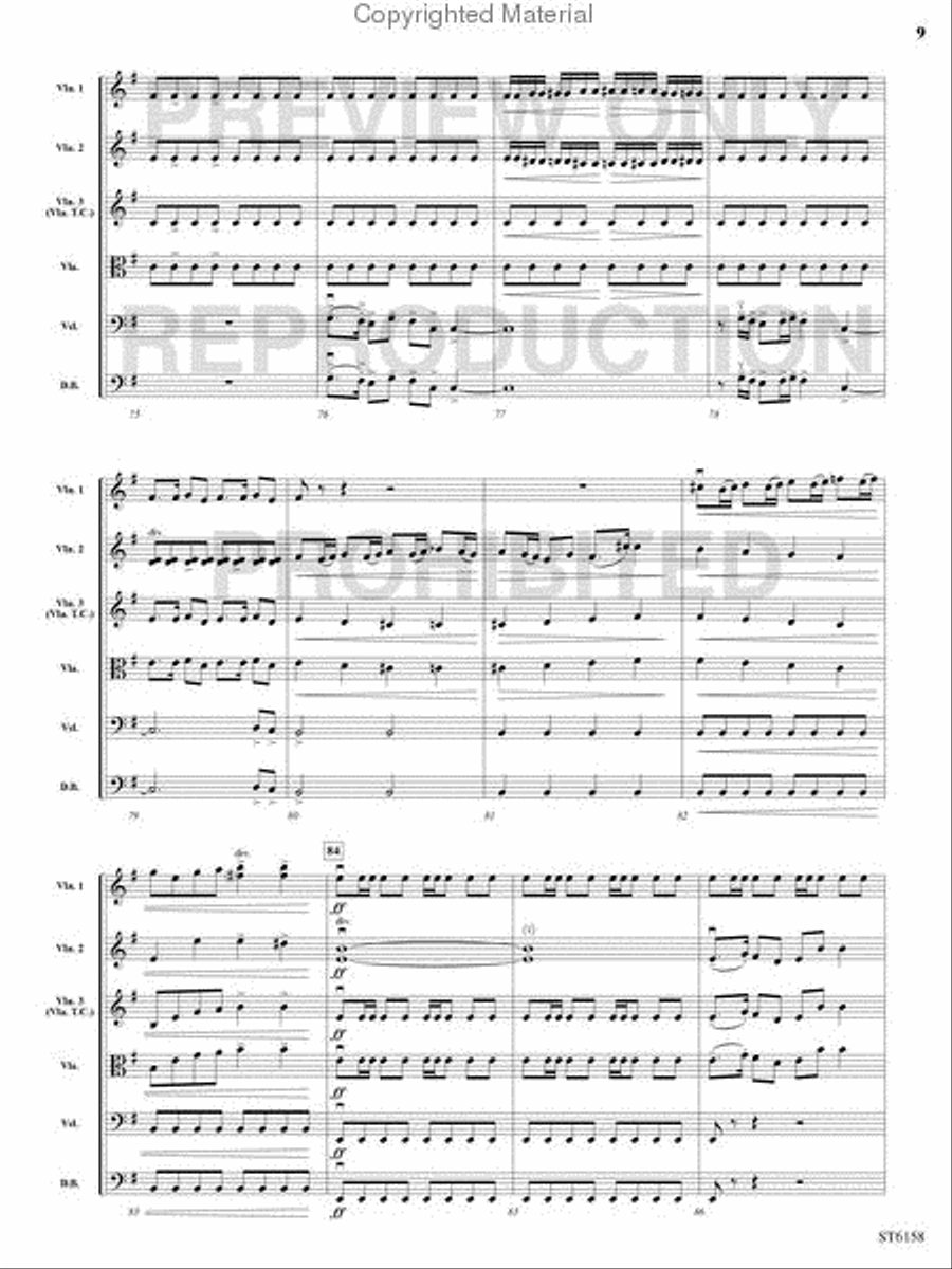 To Tame the Raging Rapids String Orchestra scores gallery preview page 8