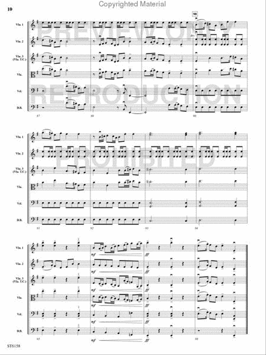 To Tame the Raging Rapids String Orchestra scores gallery preview page 9