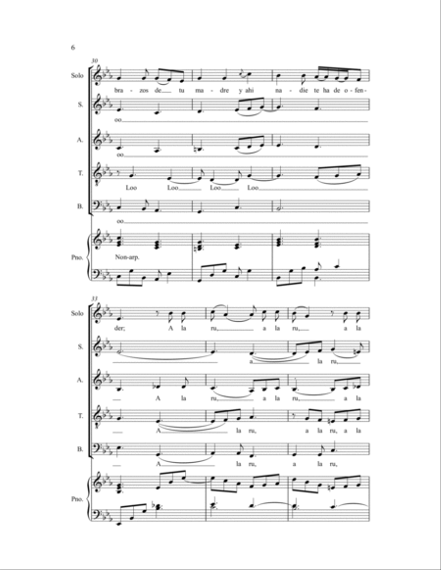 Duermete, Nino Lindo Duermete, Nino Lindo 4-Part scores gallery preview page 9