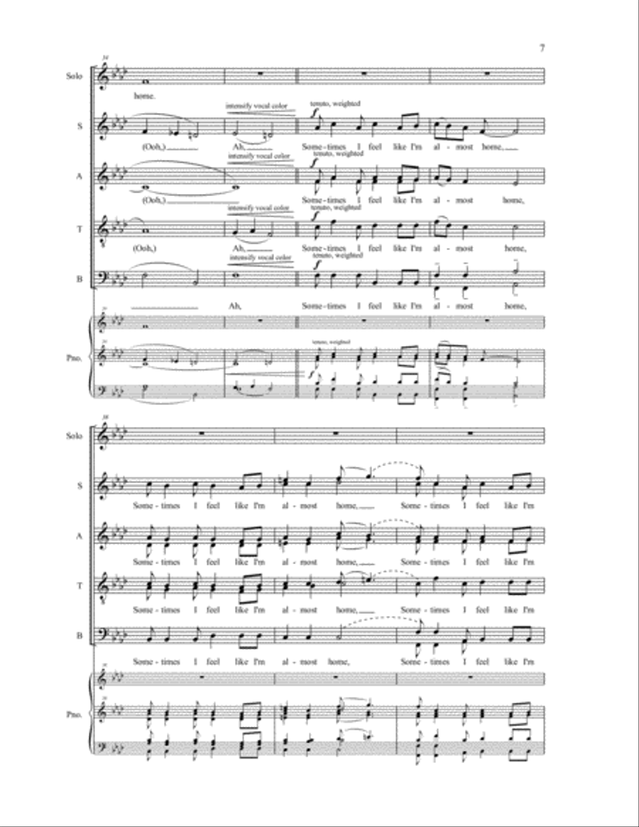 Motherless Child Motherless Child 4-Part scores gallery preview page 4