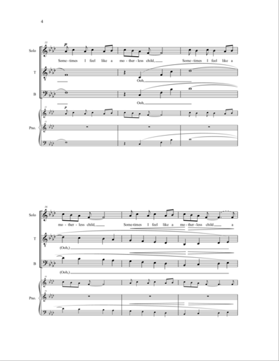 Motherless Child Motherless Child 4-Part scores gallery preview page 7