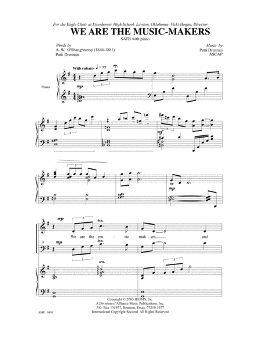 We Are the Music-Makers We Are the Music-Makers 4-Part scores gallery preview page 2