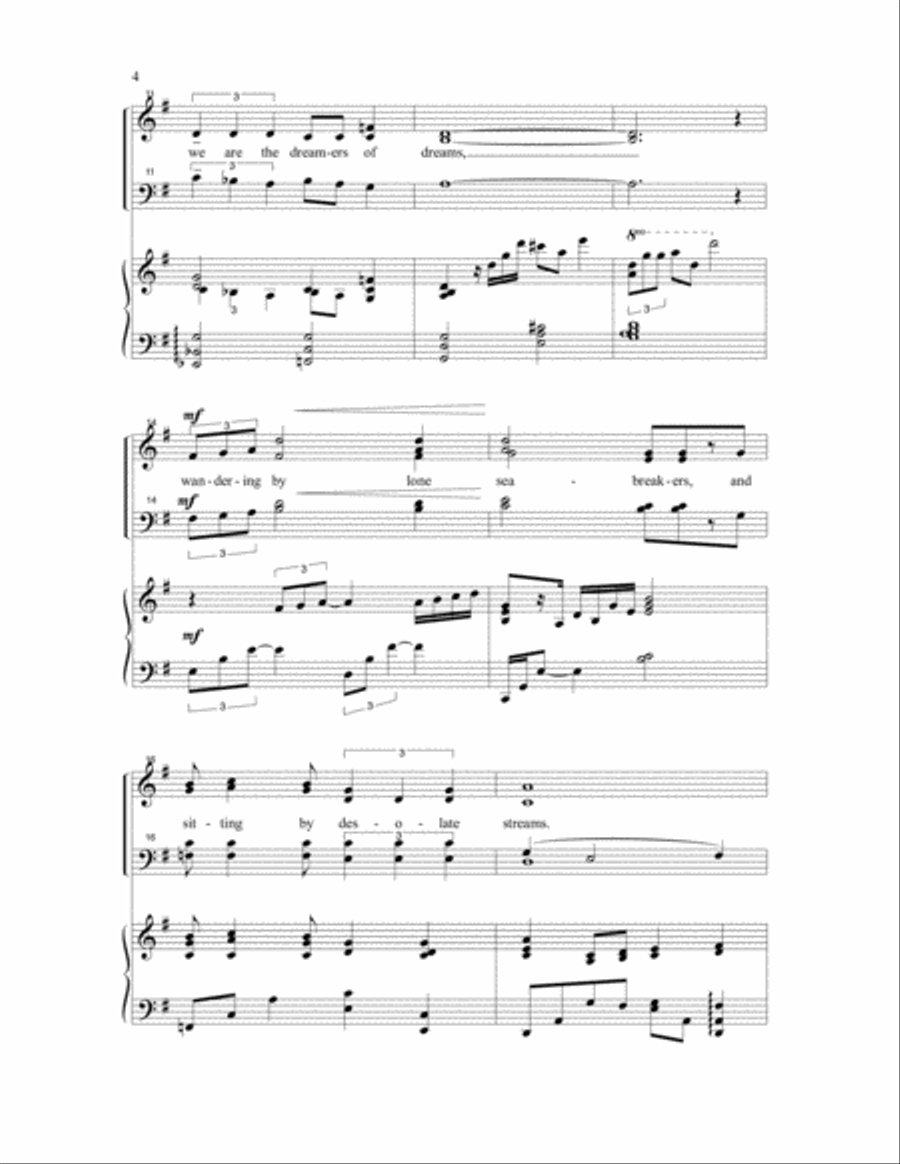 We Are the Music-Makers We Are the Music-Makers 4-Part scores gallery preview page 3