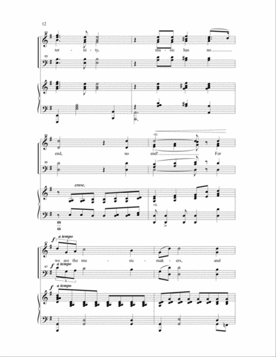 We Are the Music-Makers We Are the Music-Makers 4-Part scores gallery preview page 6