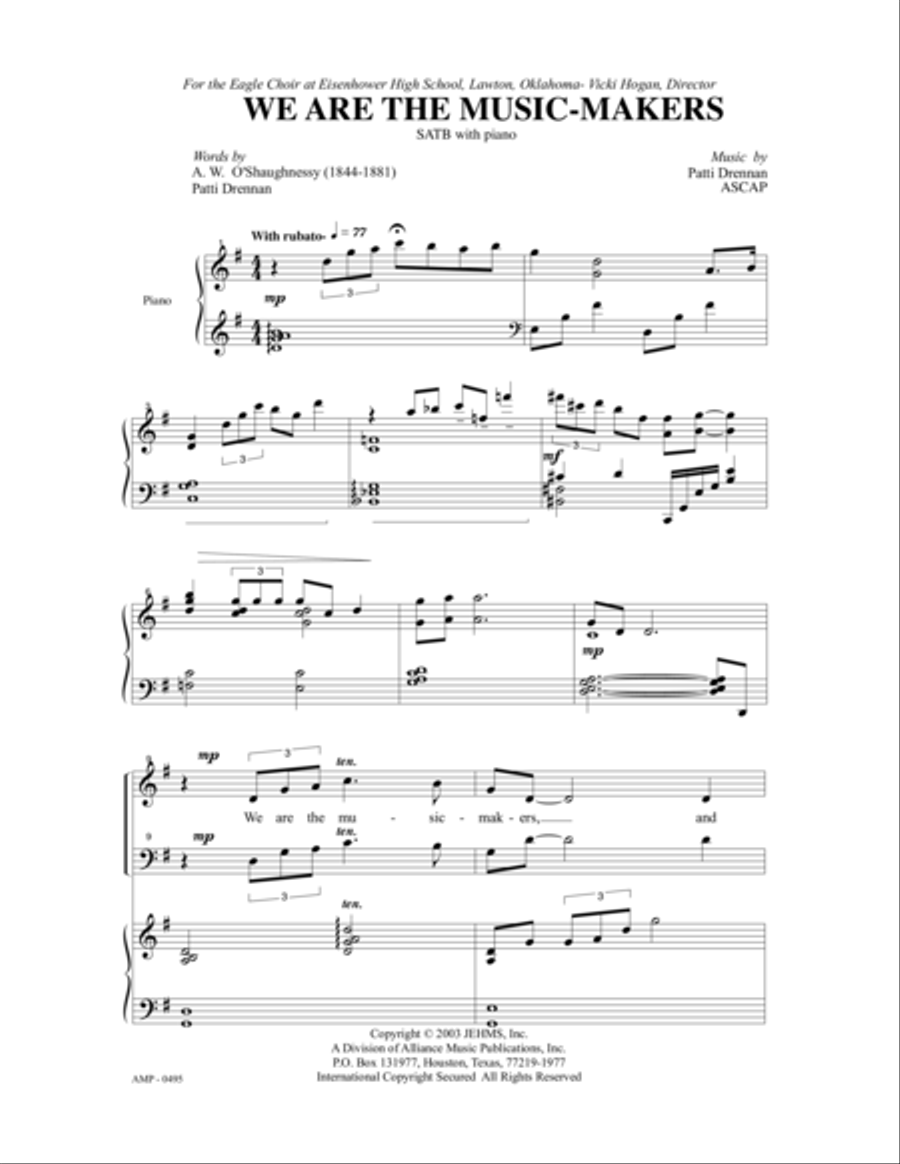 We Are the Music-Makers We Are the Music-Makers 4-Part scores gallery preview page 7