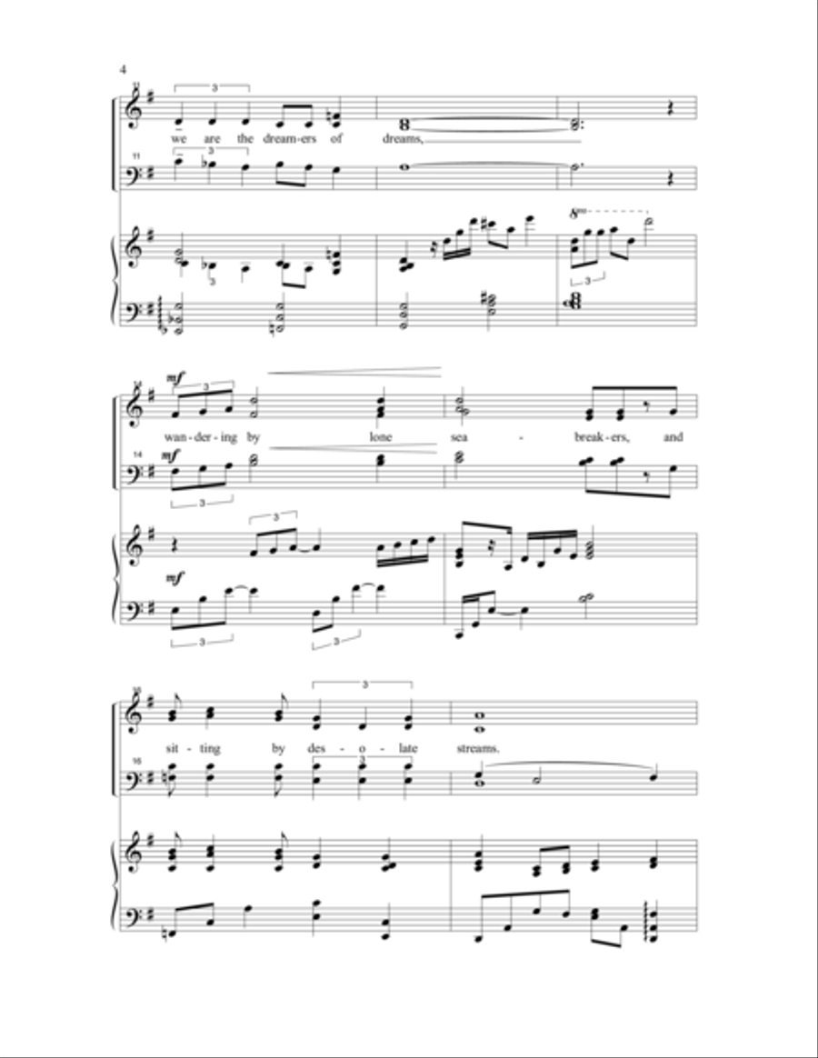 We Are the Music-Makers We Are the Music-Makers 4-Part scores gallery preview page 8