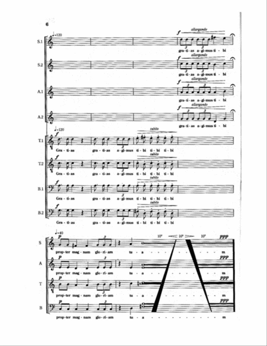 Gloria from Missa Brevis Pro Pace Divisi scores gallery preview page 5