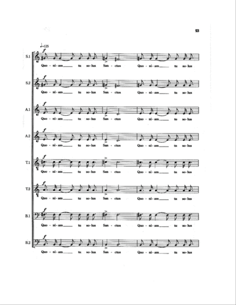 Gloria from Missa Brevis Pro Pace Divisi scores gallery preview page 8