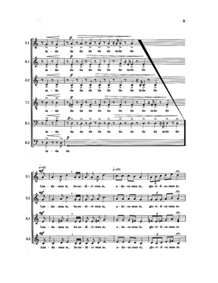 Gloria from Missa Brevis Pro Pace Divisi scores gallery preview page 11
