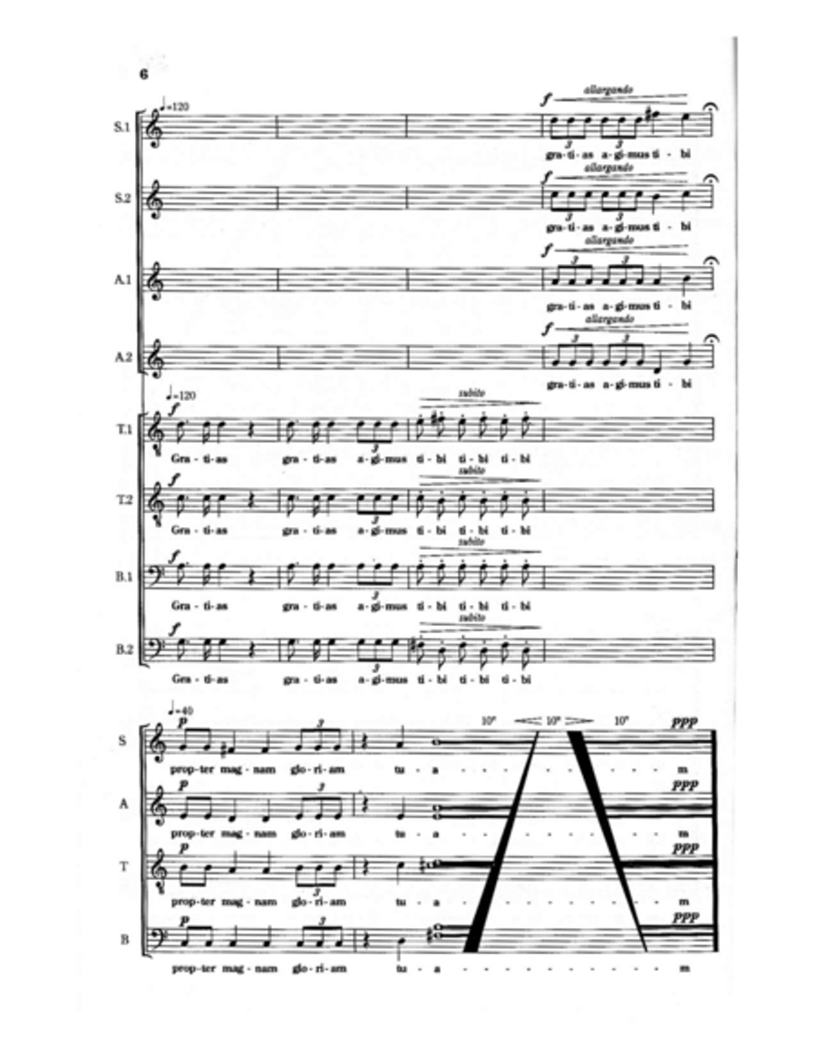 Gloria from Missa Brevis Pro Pace Divisi scores gallery preview page 12