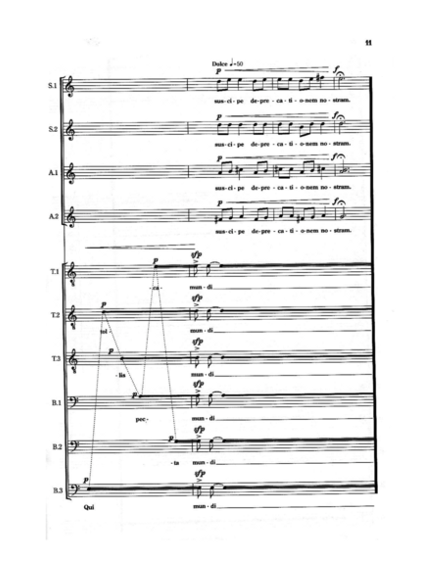Gloria from Missa Brevis Pro Pace Divisi scores gallery preview page 13