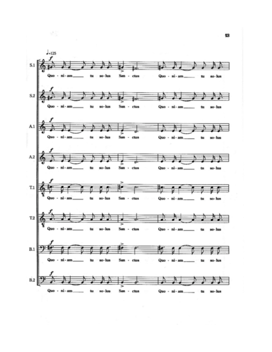 Gloria from Missa Brevis Pro Pace Divisi scores gallery preview page 15