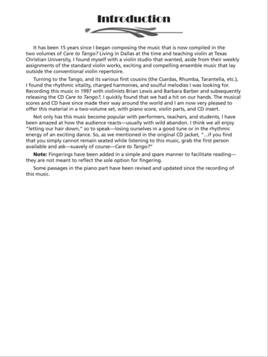Care to Tango?, Book 2 Violin scores gallery preview page 3