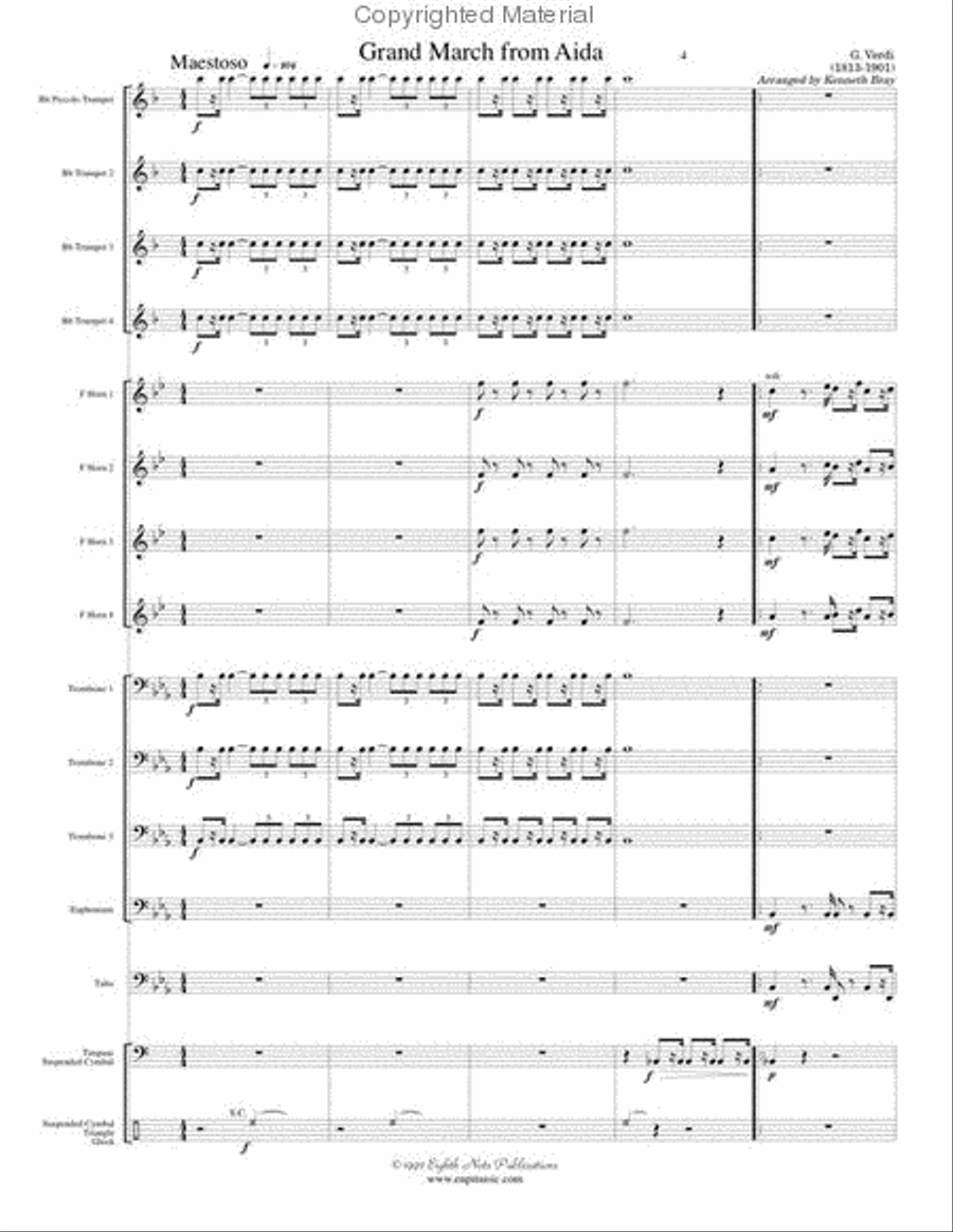 Grand March (from Aida) Grand March (from Aida) Small Ensemble scores gallery preview page 2