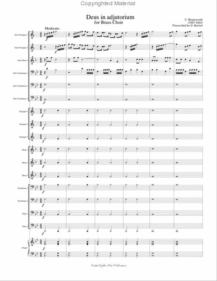 Deus in Adjutorium Deus in Adjutorium Small Ensemble scores gallery preview page 2