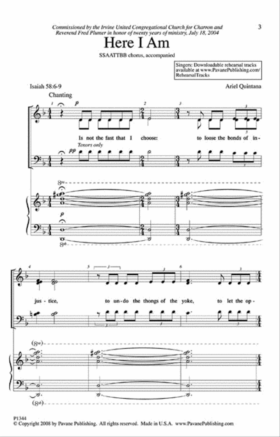 Here I Am Here I Am SSAATTBB scores gallery preview page 2