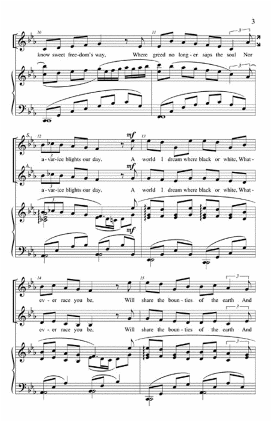 I Dream a World 2-Part scores gallery preview page 3