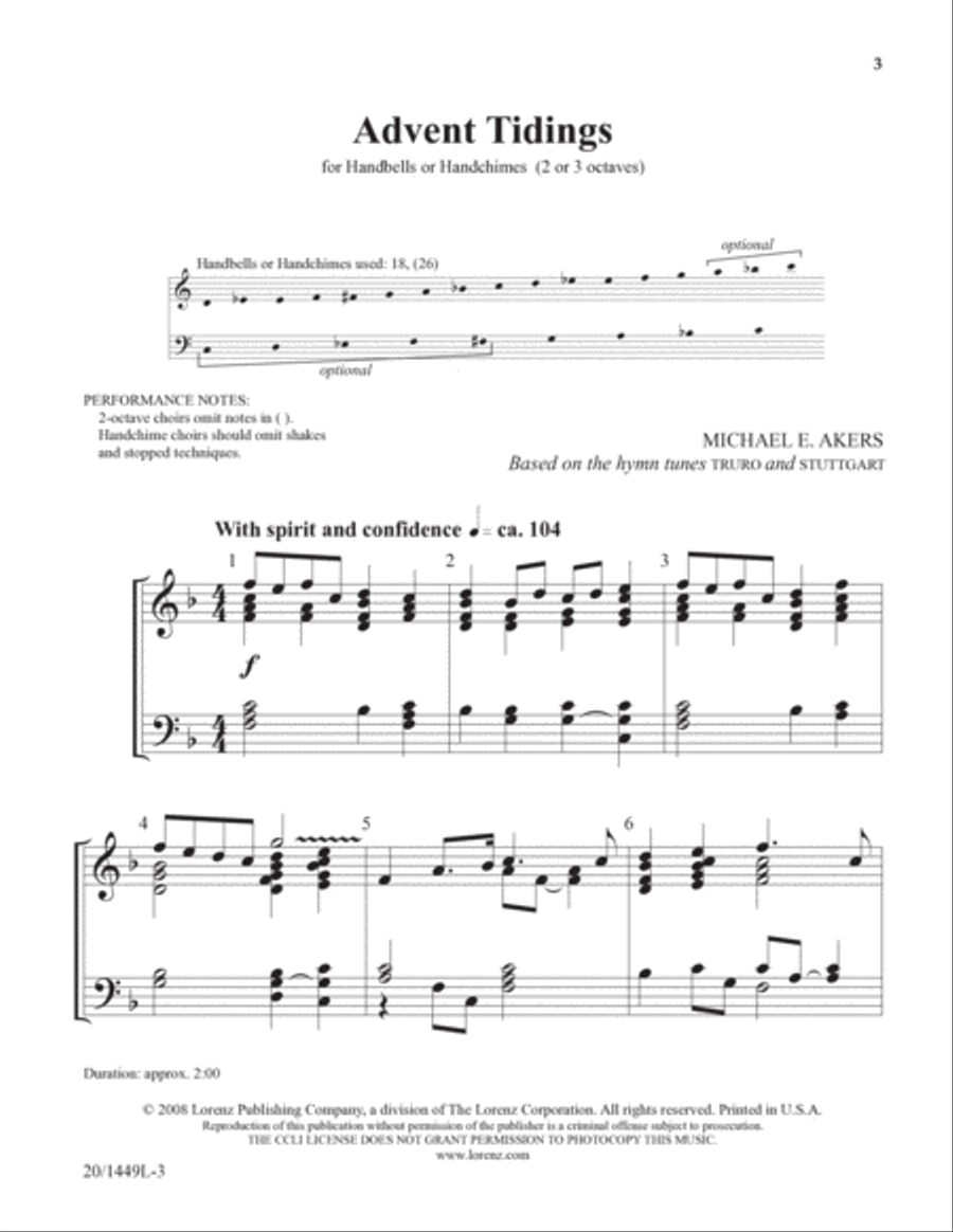 Advent Tidings 3-Octaves scores gallery preview page 2