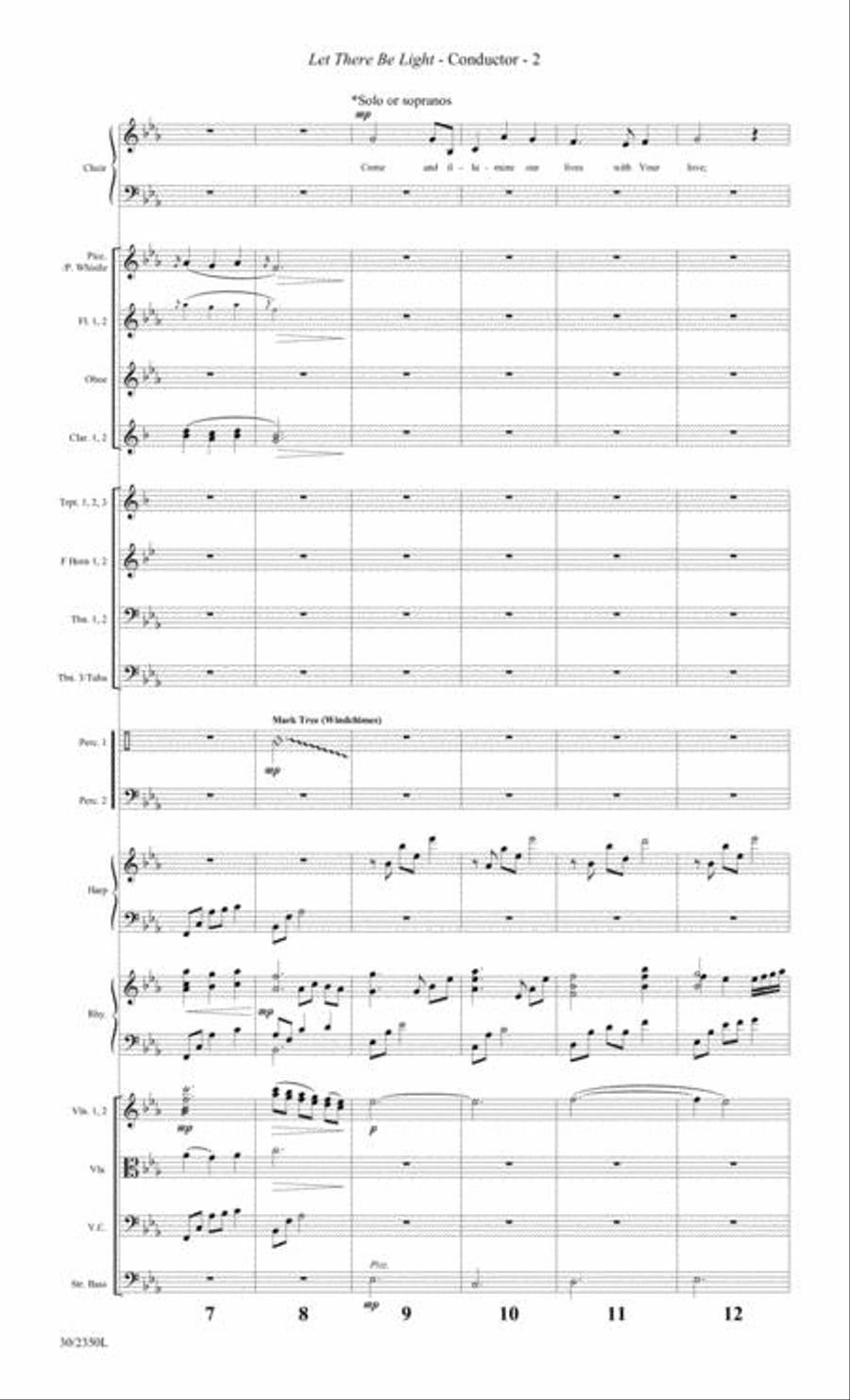 Let There Be Light - Orchestral Score and Parts Choir scores gallery preview page 3