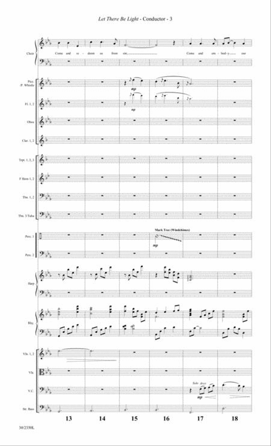 Let There Be Light - Orchestral Score and Parts Choir scores gallery preview page 4
