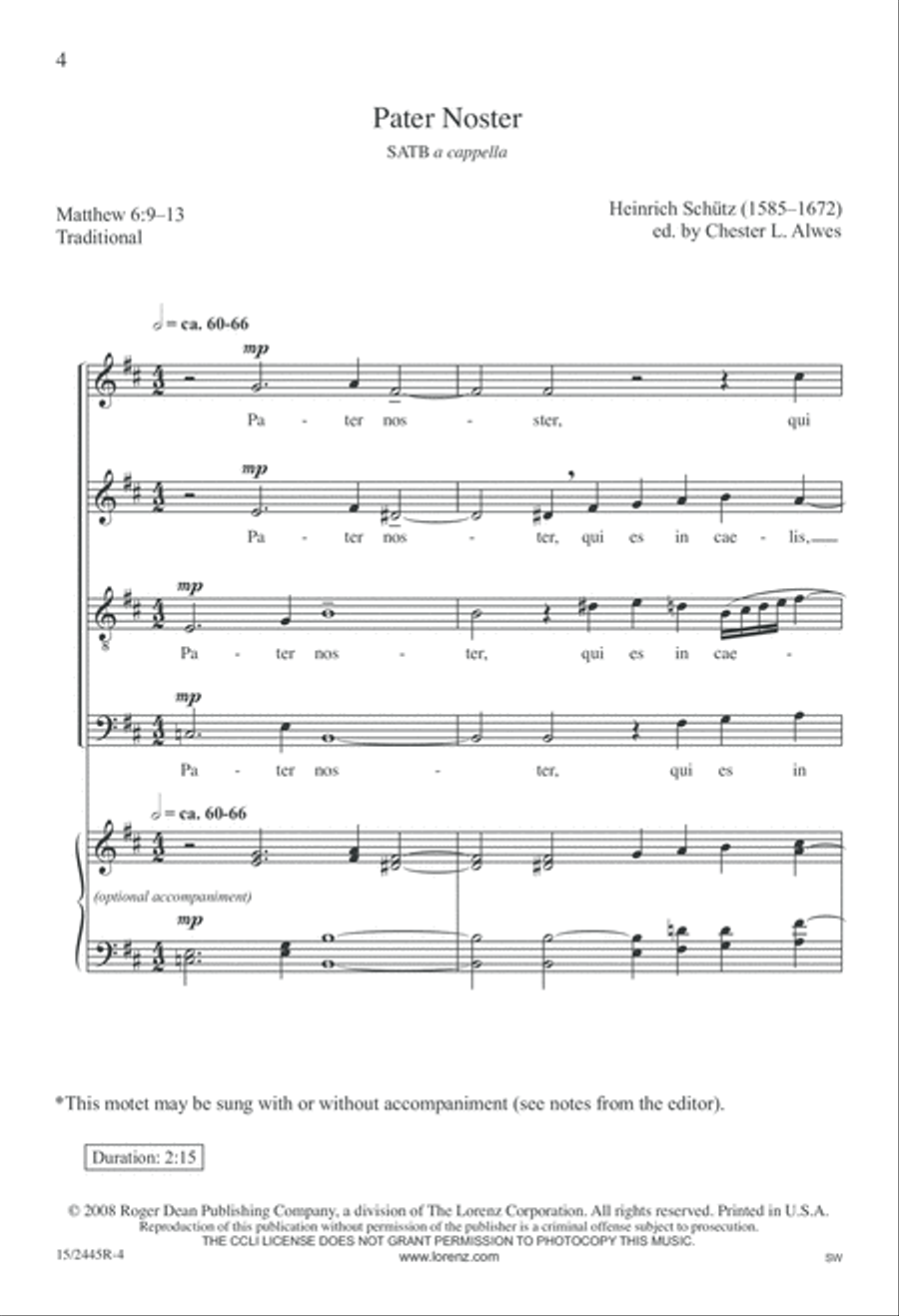 Pater Noster Pater Noster 4-Part scores gallery preview page 5