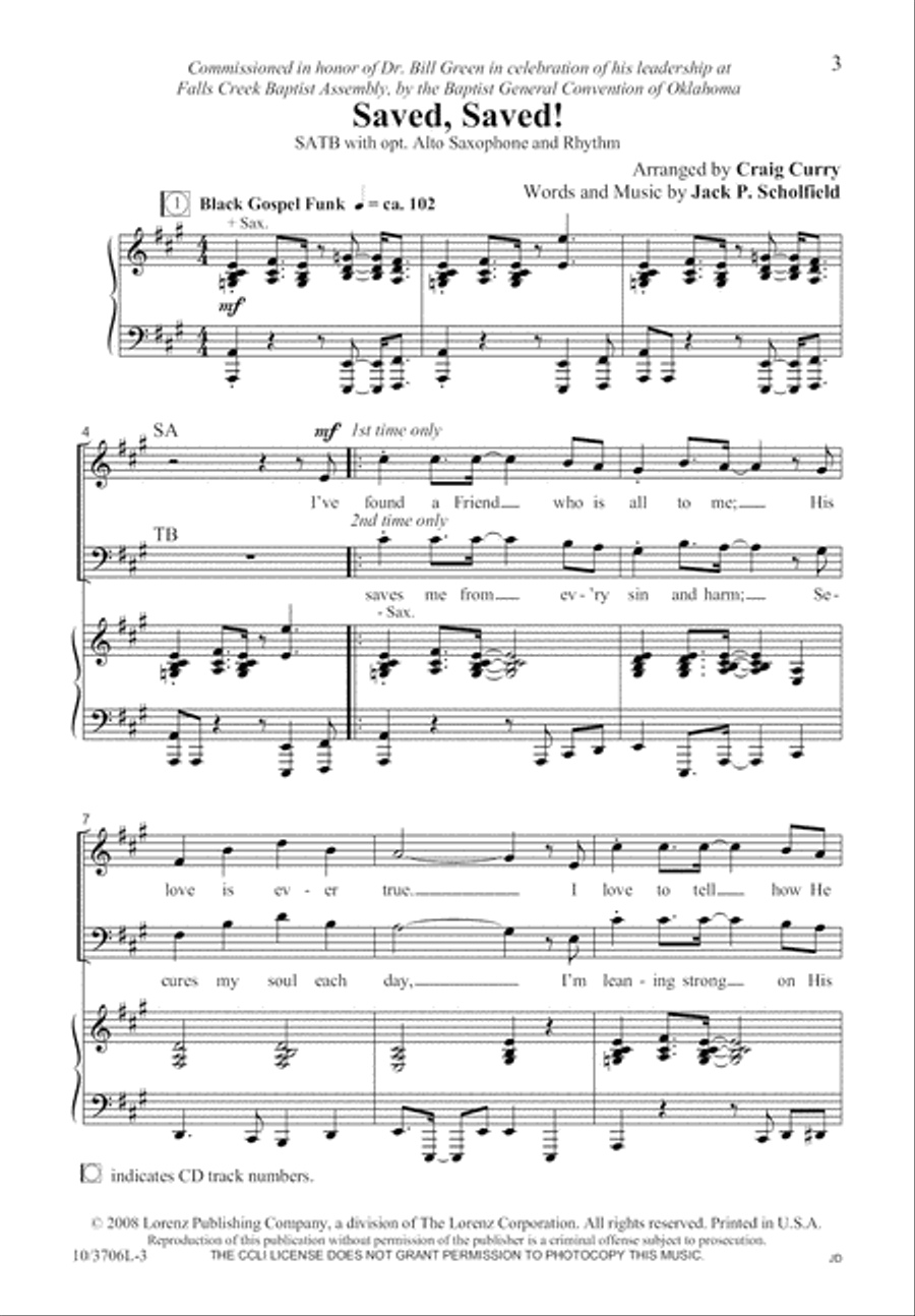 Saved, Saved! 4-Part scores gallery preview page 4