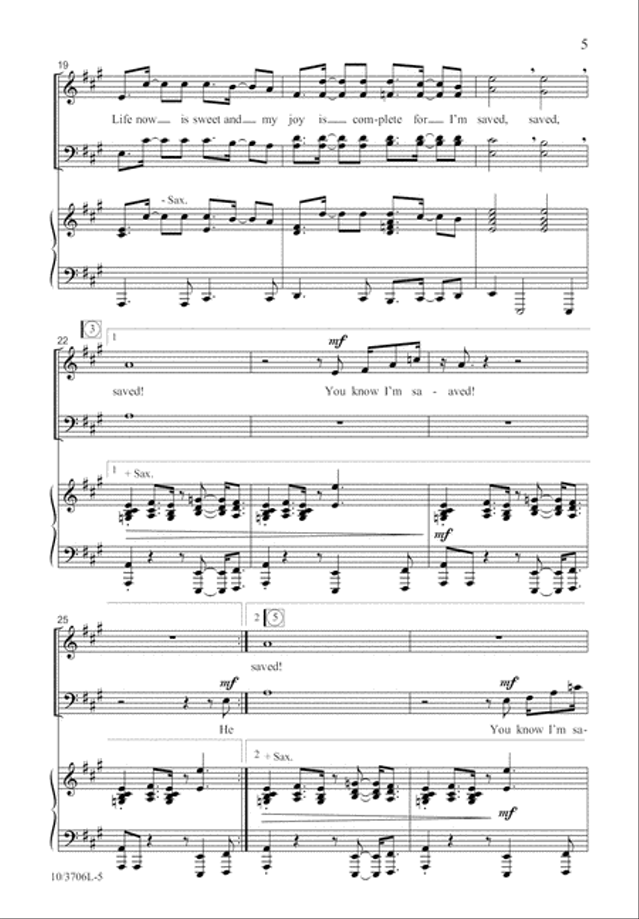 Saved, Saved! 4-Part scores gallery preview page 6
