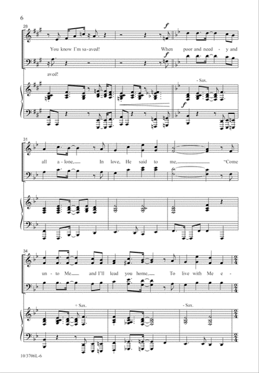 Saved, Saved! 4-Part scores gallery preview page 7