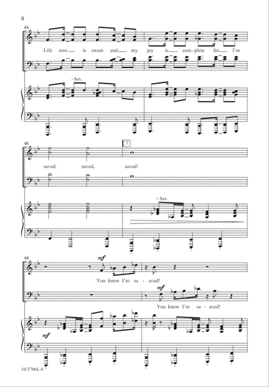 Saved, Saved! 4-Part scores gallery preview page 9