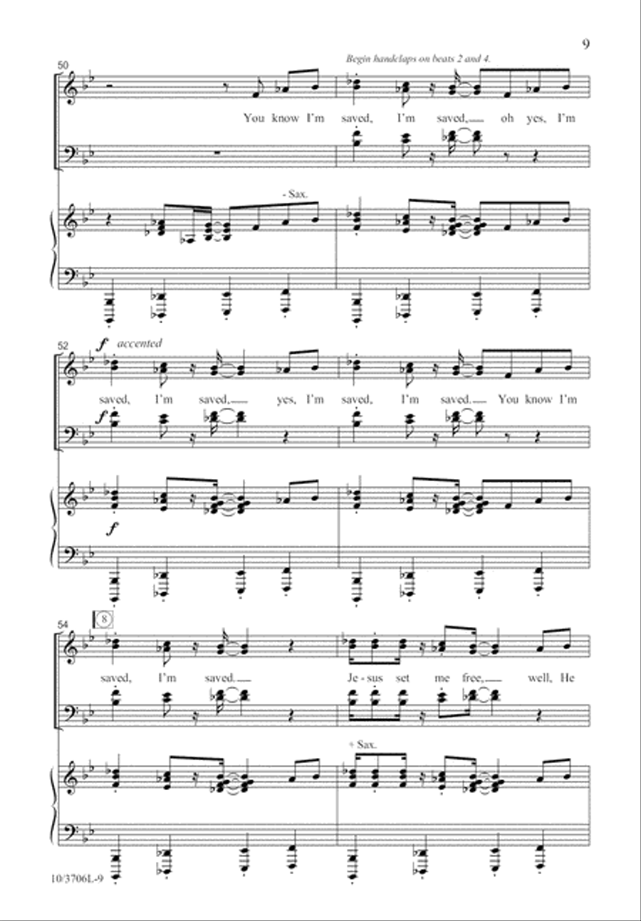 Saved, Saved! 4-Part scores gallery preview page 10