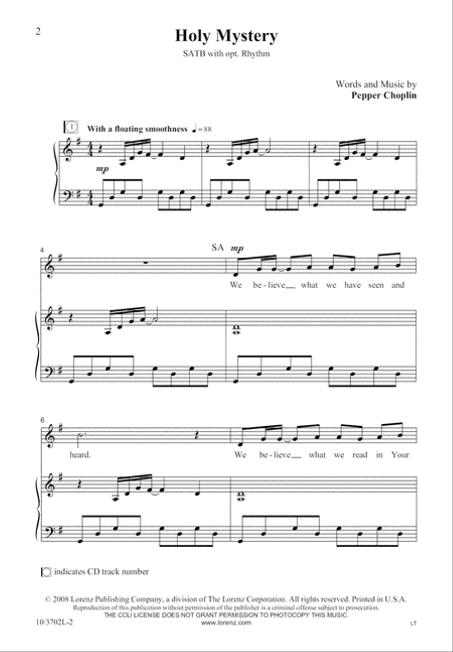 Holy Mystery Holy Mystery 4-Part scores gallery preview page 3