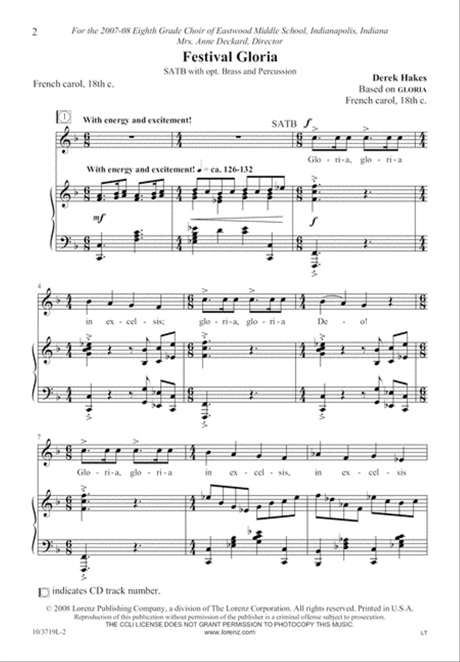 Festival Gloria Festival Gloria 4-Part scores gallery preview page 3