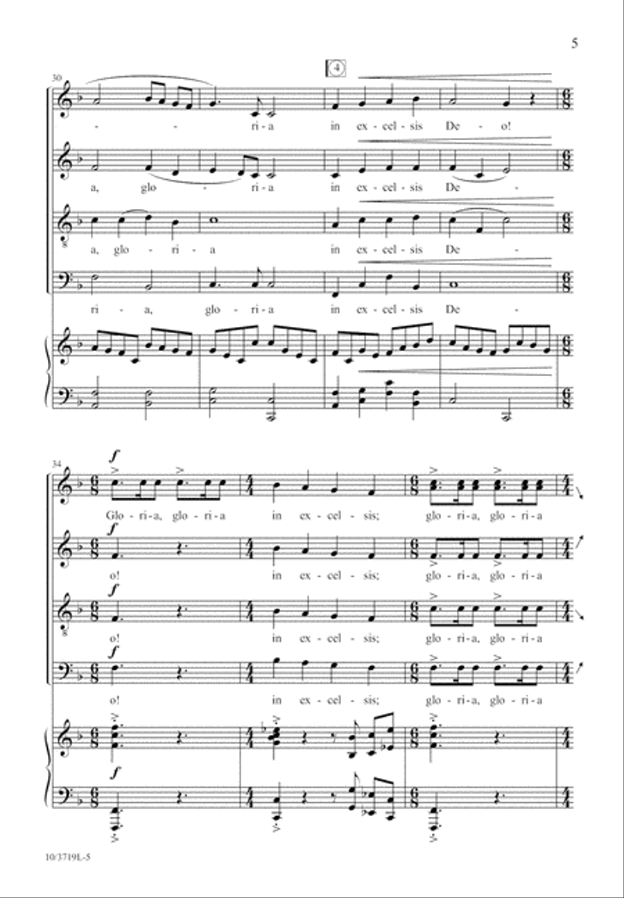 Festival Gloria Festival Gloria 4-Part scores gallery preview page 6