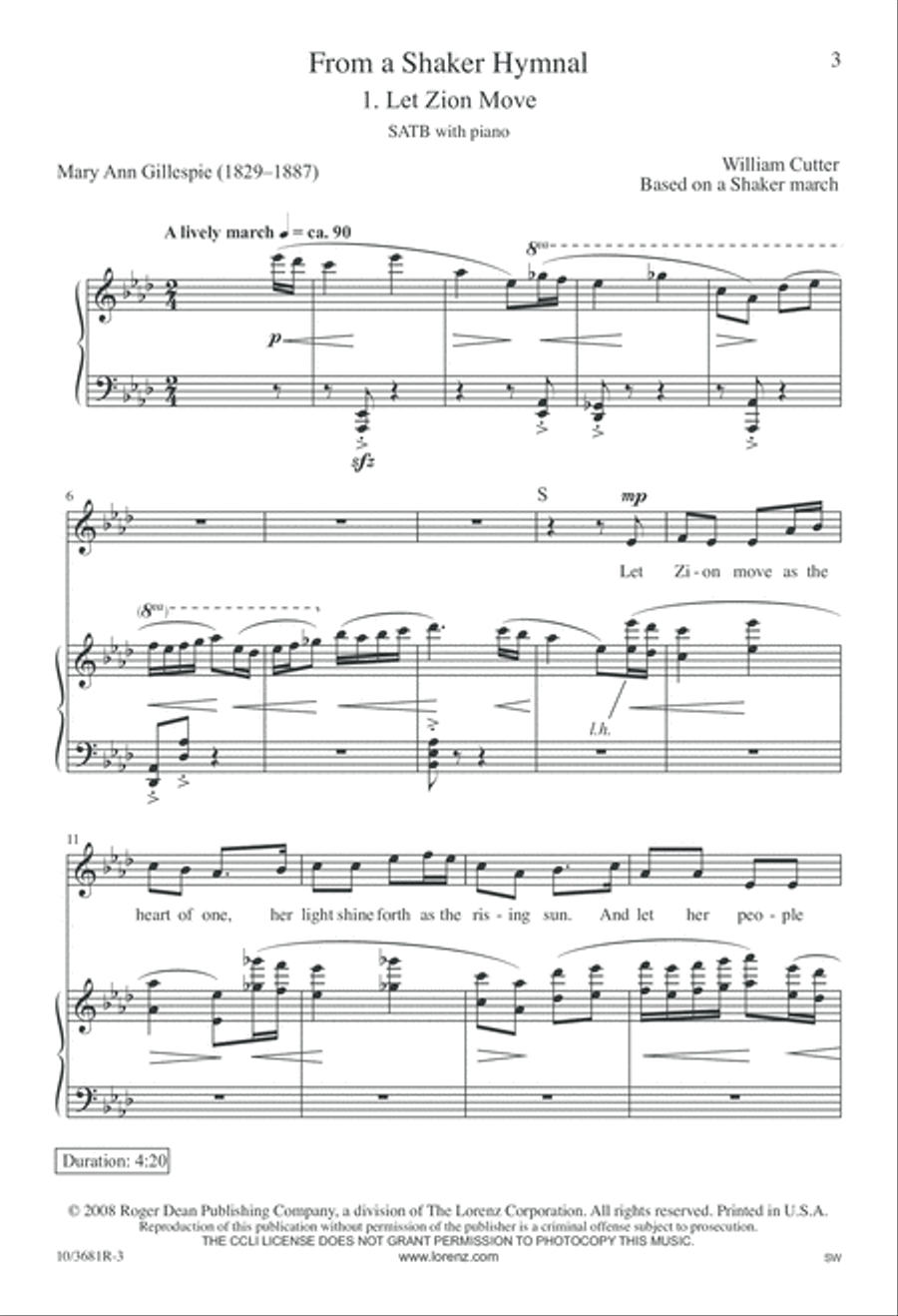From a Shaker Hymnal From a Shaker Hymnal 4-Part scores gallery preview page 4