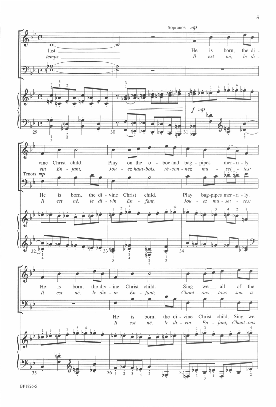 Il Est Ne Il Est Ne 4-Part scores gallery preview page 5