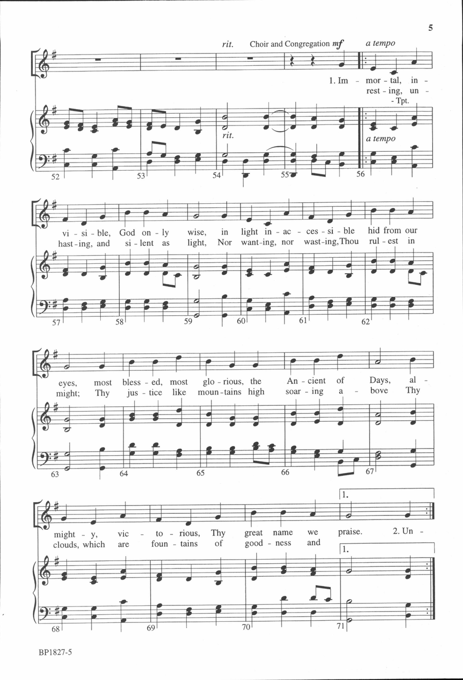 Immortal, Invisible - Courtney 4-Part scores gallery preview page 5