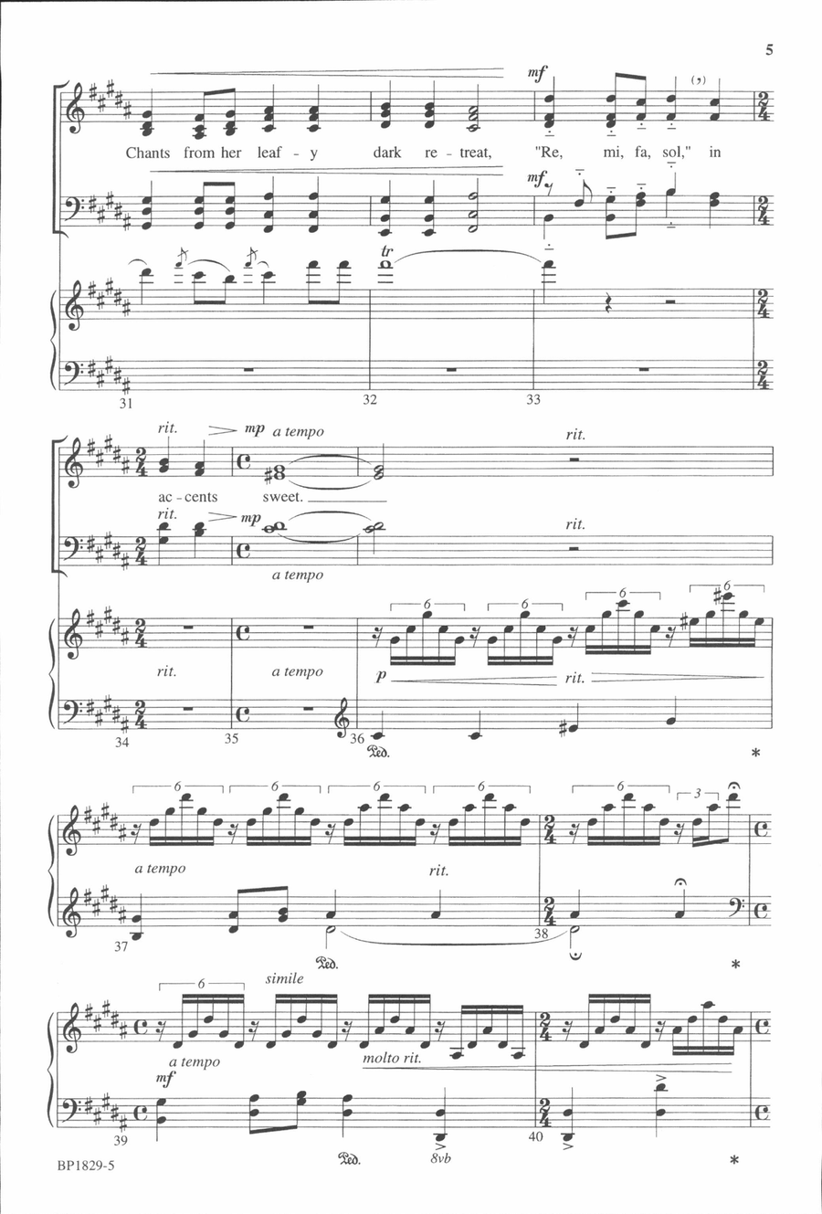Carol of the Birds - Courtney 4-Part scores gallery preview page 5