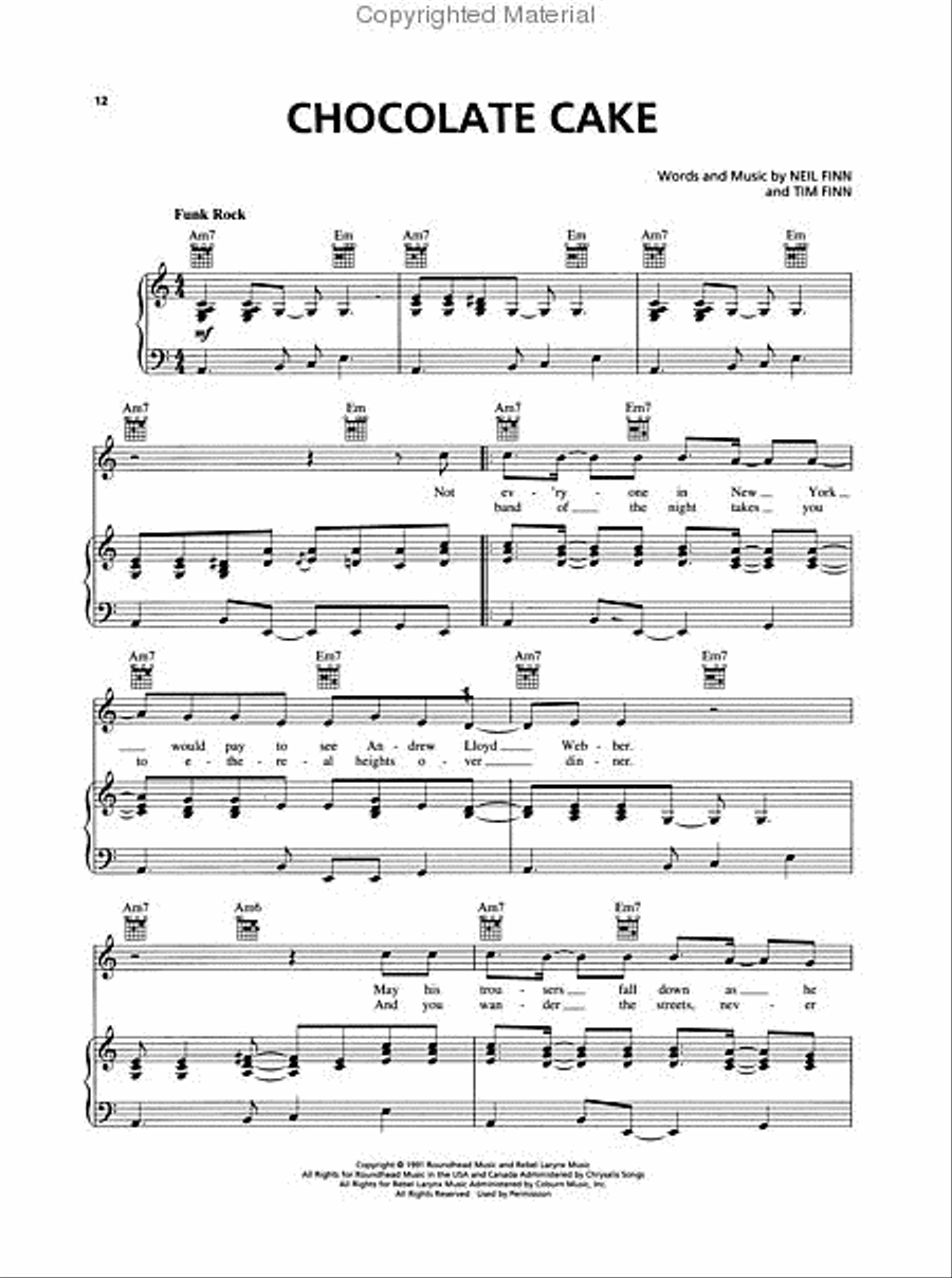 Best of Crowded House Best of Crowded House Piano, Vocal, Guitar scores gallery preview page 3