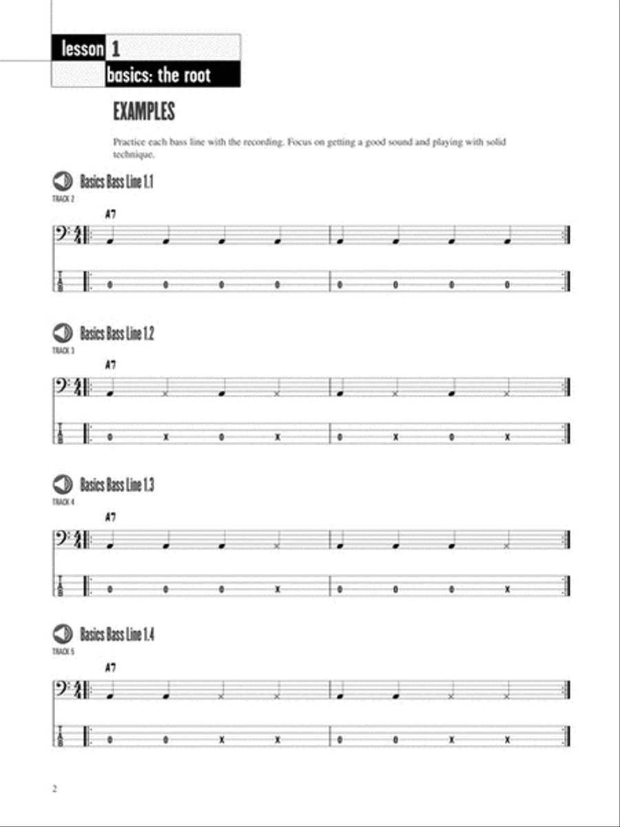 Fingerstyle Funk Bass Lines Electric Guitar scores gallery preview page 6