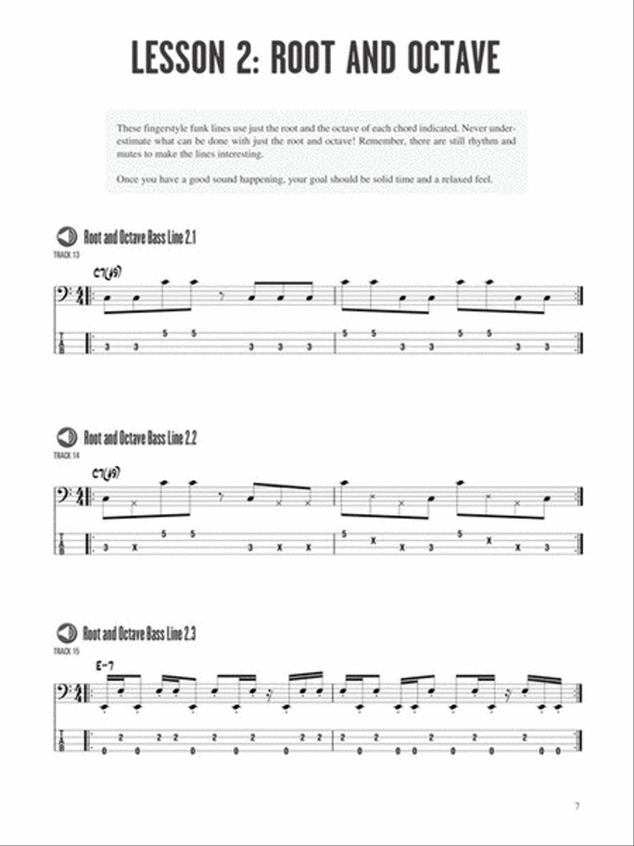 Fingerstyle Funk Bass Lines Electric Guitar scores gallery preview page 7