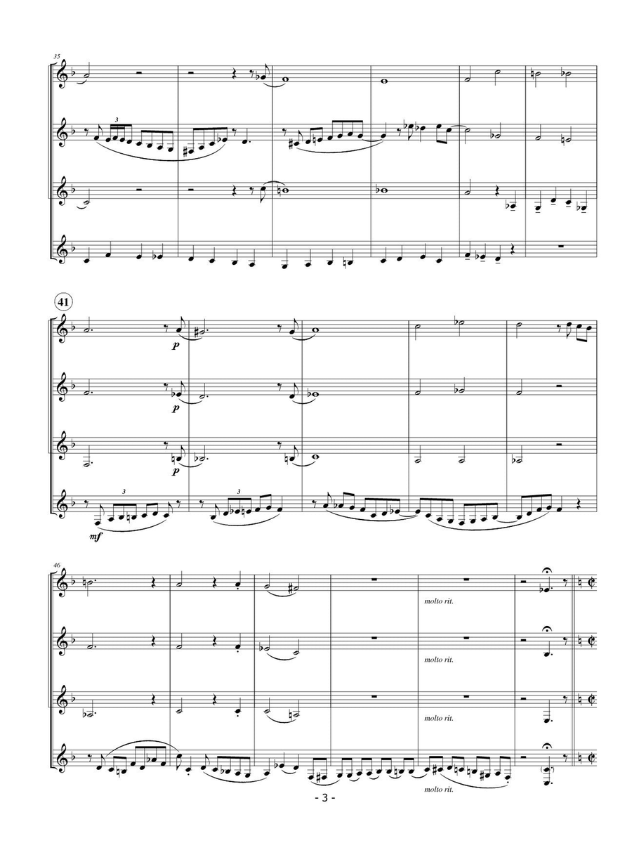 Slapstick for Clarinet Quartet Clarinet Quartet - Sheet Music page 3