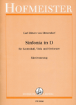 Sinfonia in D = Sinfonia concertante für Kontrabass, Viola und Orchester / KlA
