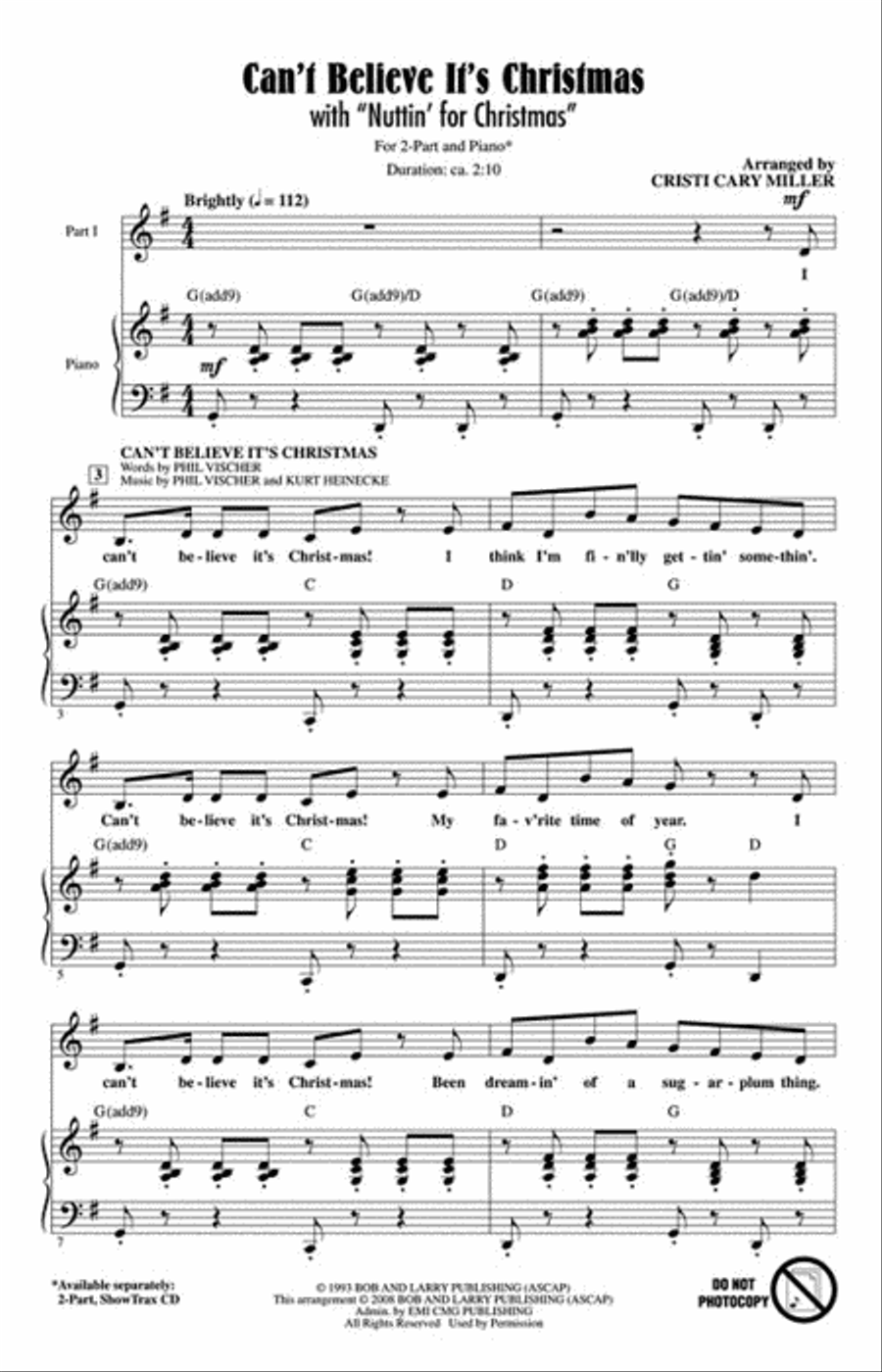 Can't Believe It's Christmas 2-Part scores gallery preview page 2
