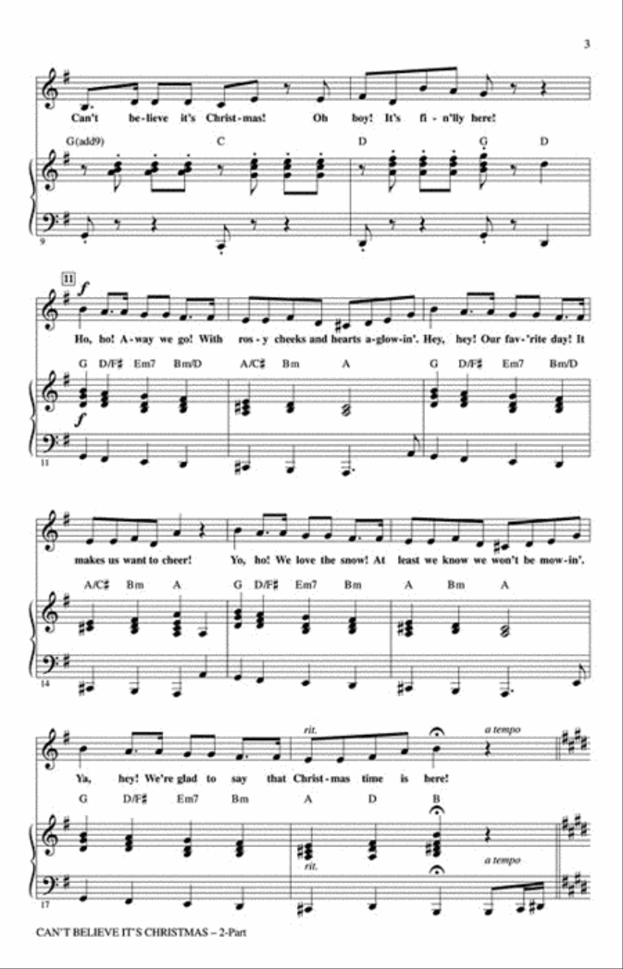 Can't Believe It's Christmas 2-Part scores gallery preview page 3