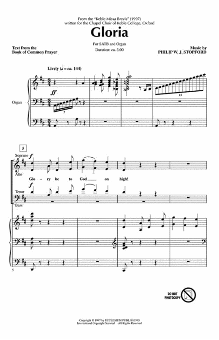 Gloria 4-Part scores gallery preview page 2