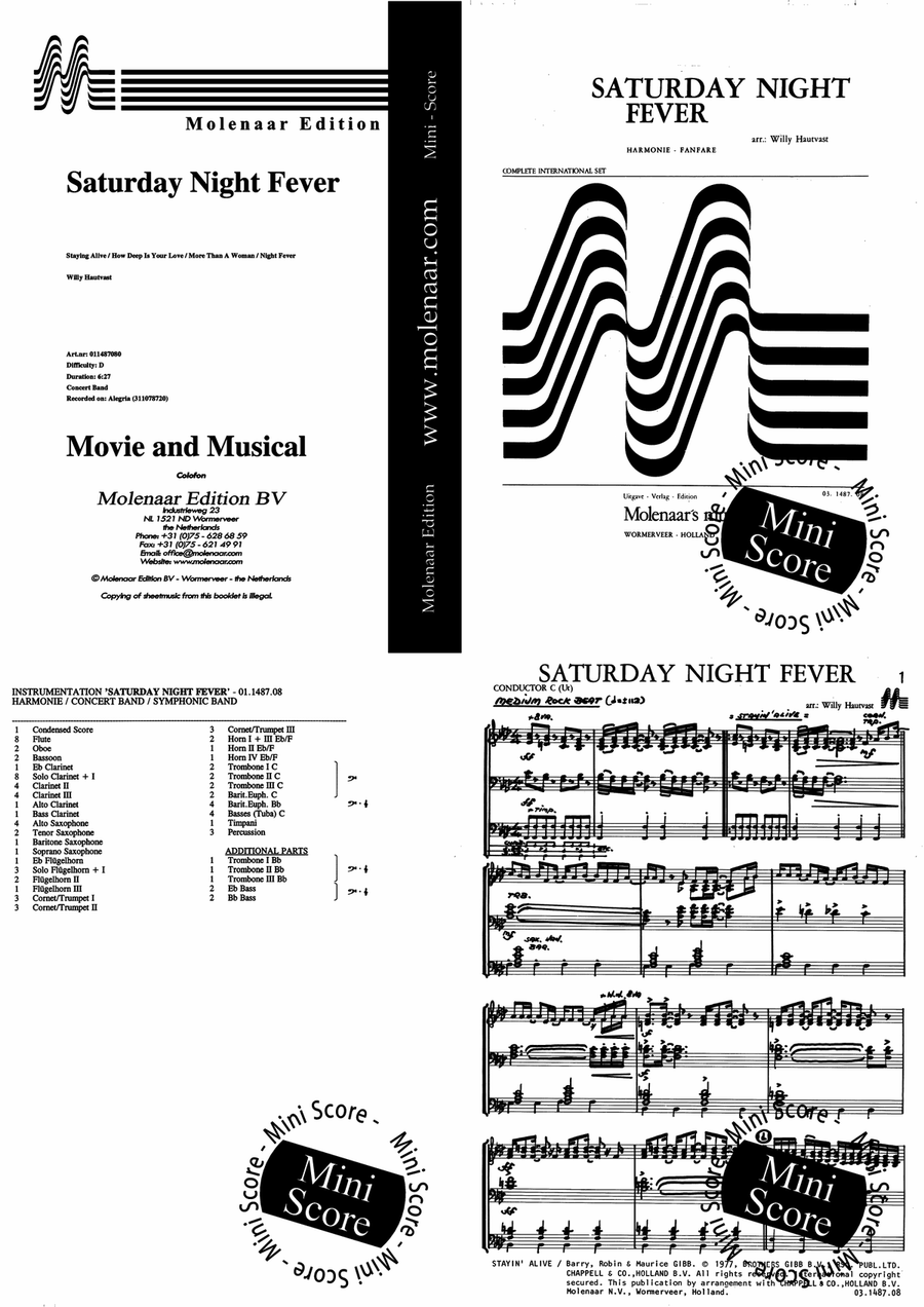 Saturday Night Fever by Willy Hautvast Concert Band - Sheet Music page 2