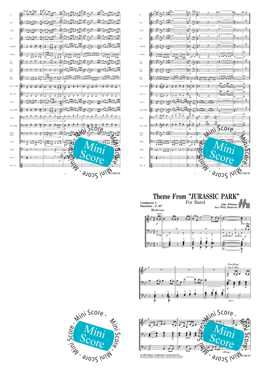 Jurassic Park by John Williams Concert Band - Sheet Music page 4